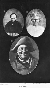Mánia, illusztráció Henri Dagonet (1823-1902) mentális betegségekről szóló új elemi és gyakorlati értekezéséből, Paris, Bailliere, 1876
